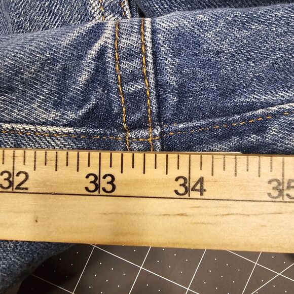 Vintage Structure Jeans Mens 34x34 90s Straigt Skater Baggy Grunge Streetwear - Picture 15 of 15